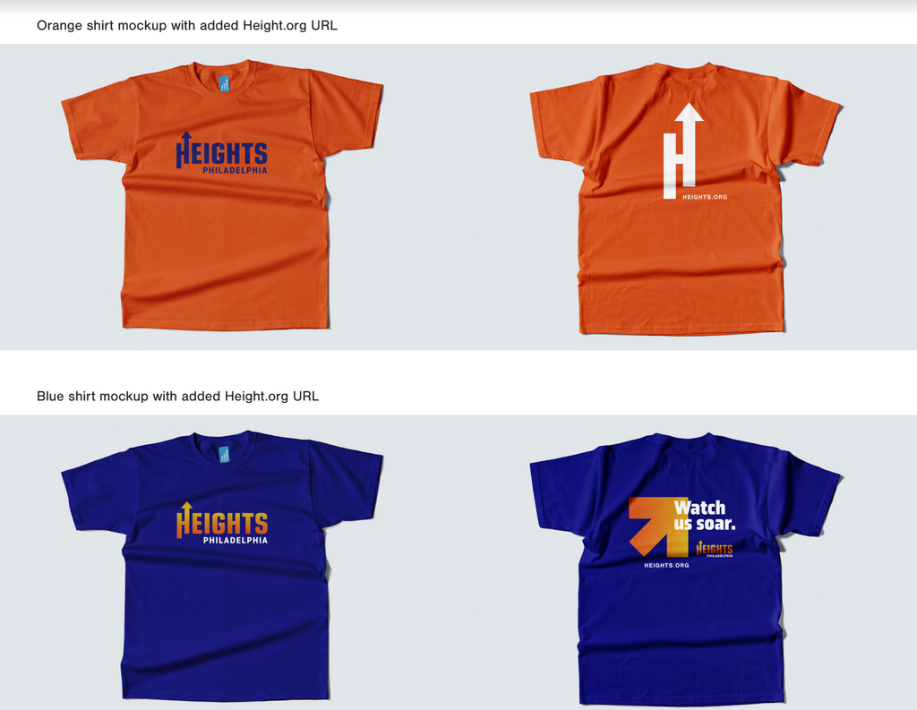 Heights - Blue and Orange Shirts